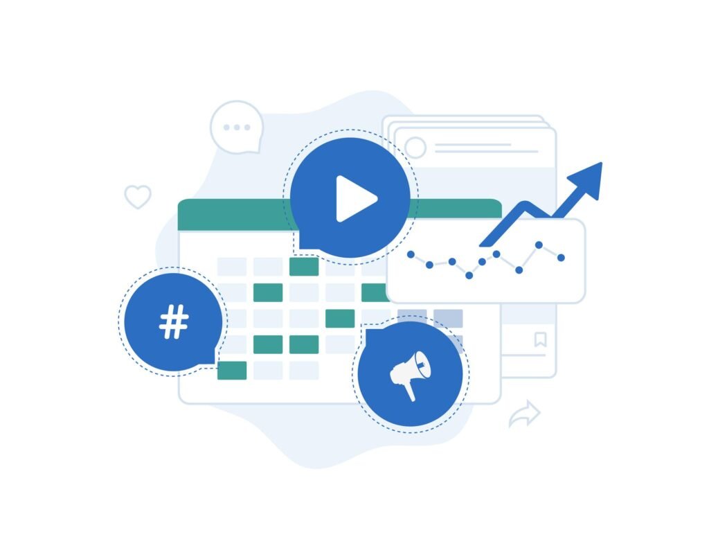 Four content pillars for a small business social media marketing strategy.